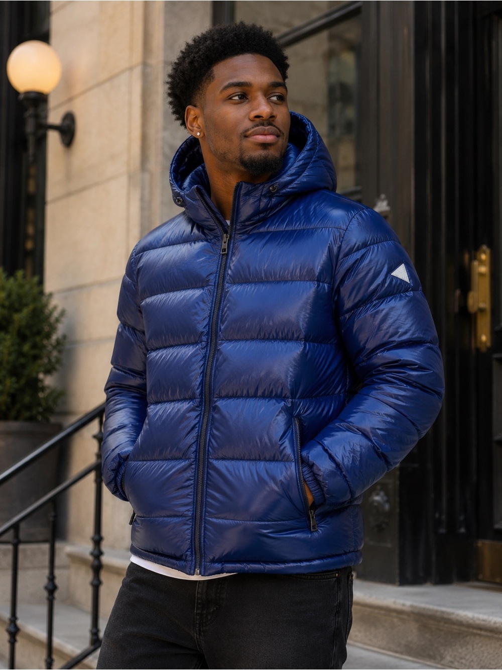 Guess Blue Puffer Jacket size large